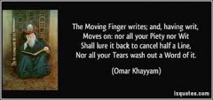 Moving Finger Points To Significant Passages Omar Khayyam